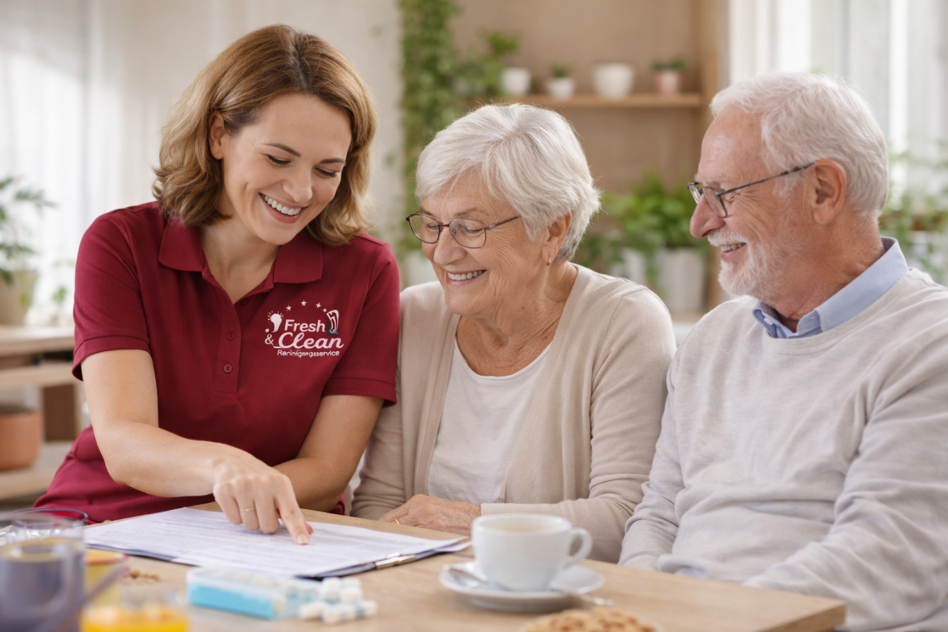 Bügeleisen Ein grünes Dampfbügeleisen auf einem blauen Stoff.